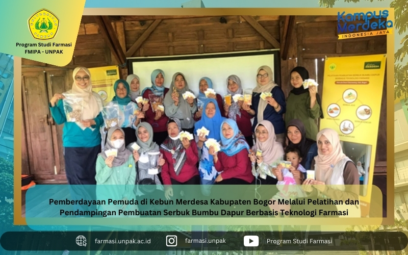 Pemberdayaan Pemuda di Kebun Merdesa Kabupaten Bogor Melalui Pelatihan dan Pendampingan Pembuatan Serbuk Bumbu Dapur Berbasis Teknologi Farmasi